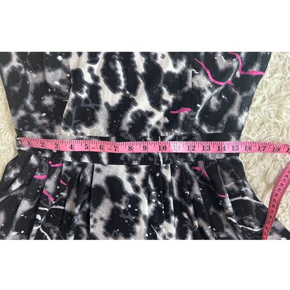 Nicki Minaj Juniors Size 9/10 Black Abstract Animal Print Skater Dress #0503 - Picture 10 of 11